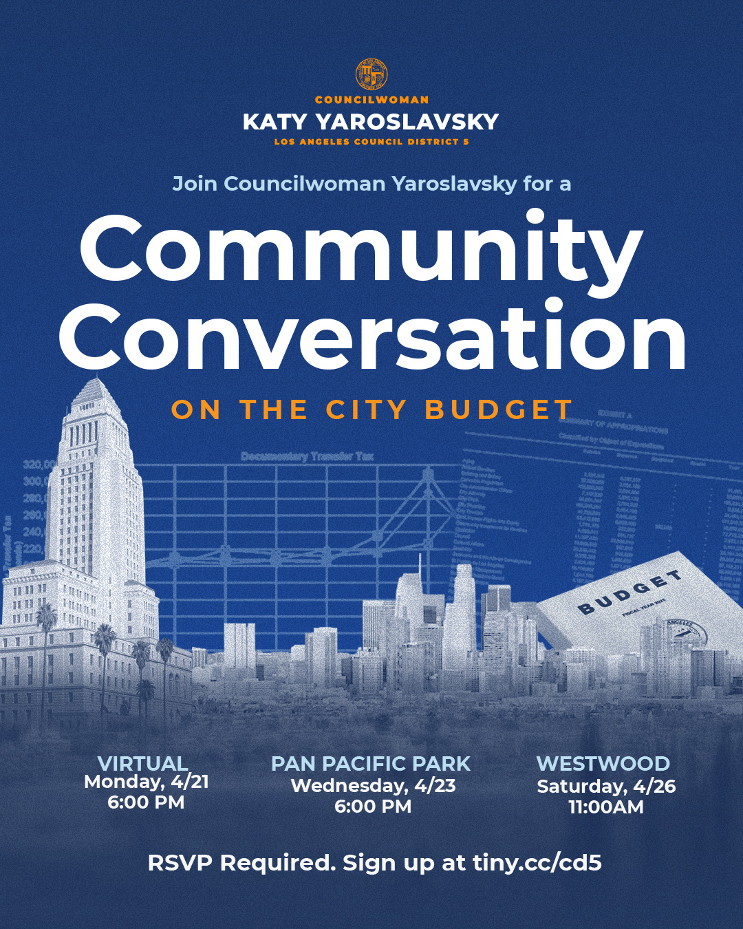 Community Conversation on the City Budget – Councilwoman Katy Yaroslavsky